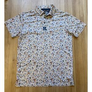 Pins And Aces Mallard Shatter Short Sleeve Polo Size Medium